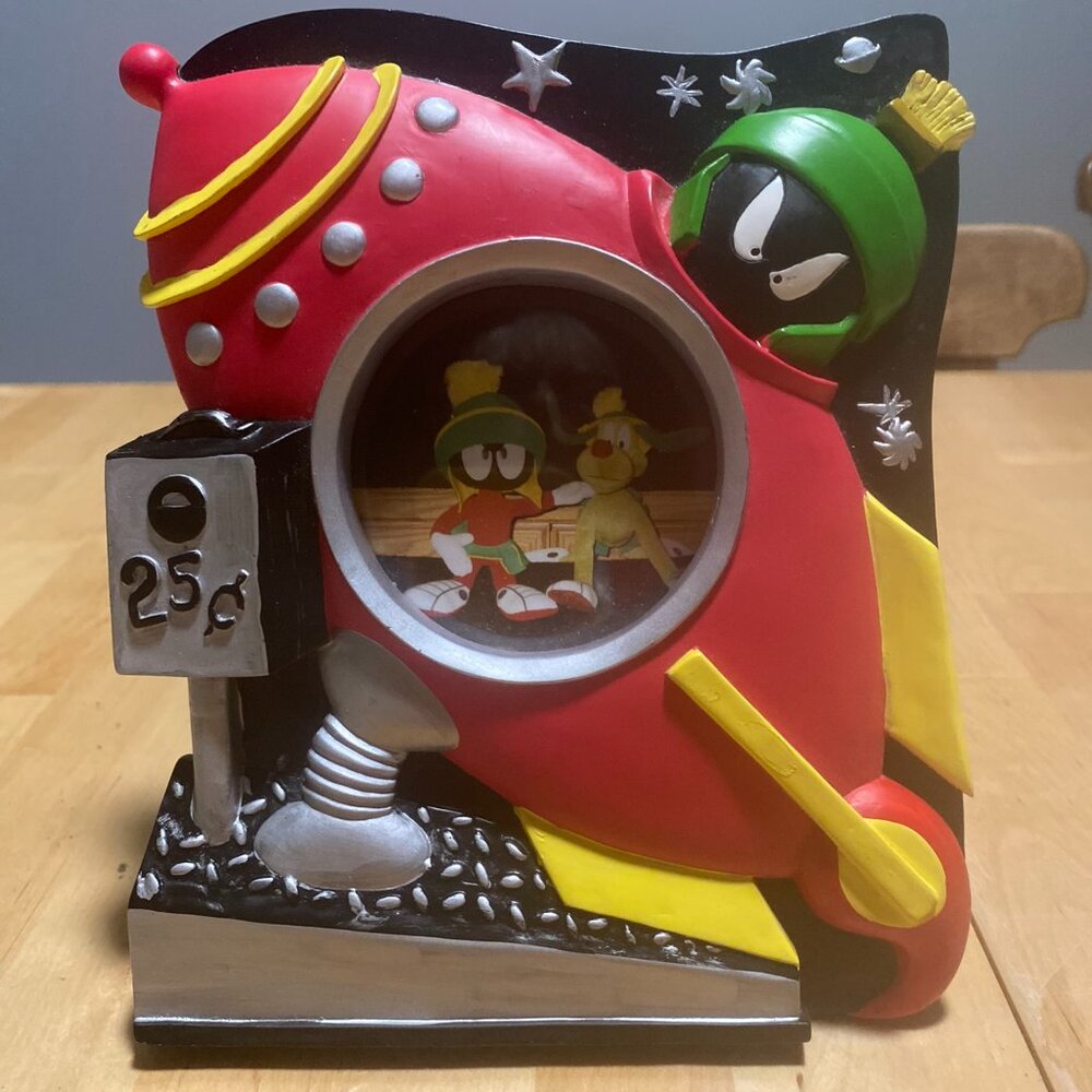 Vintage Looney Tunes Marvin the Martian Photo Frame Warner Bros Rare